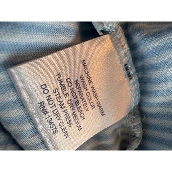 Vineyard Vines Men’s Polo Blue Striped Size L Whale Logo Pima Cotton - Picture 5 of 5